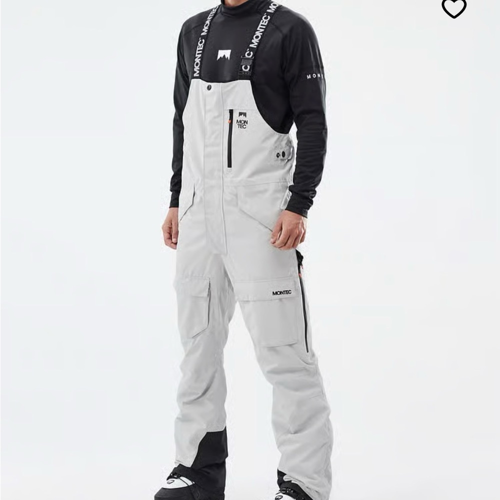 Montec Men’s White Snow Bib Pants